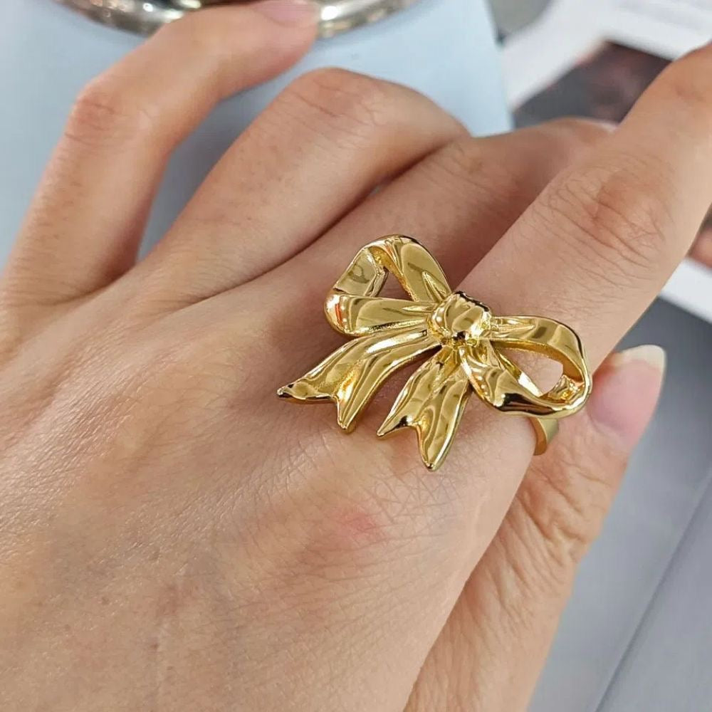 Stainless steel Bow ring